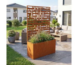 casa.pro Jardinière Brise-Vue Bernalda 146 x 83 x 31 cm Rouille