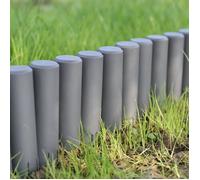 Kit de 20 Palissades Espot gris foncé 540 cm [casa.pro]