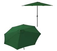 casa.pro parasol (Ø300cm)(vert)(aluminium) manivelle - parasol - parasol de marché - parasol de jardin - jardin