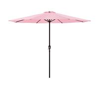 casa.pro Parasol de Jardin Solide Résistant au Rayonnement UV Imperméable Polyester Acier Revêtu par Poudre 300 x 230 cm Rose Pastel