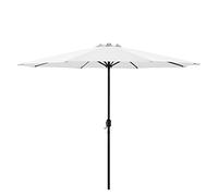 casa.pro Parasol de Jardin Solide Résistant au Rayonnement UV Imperméable Polyester Acier Revêtu par Poudre 300 x 230 cm Blanc