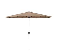 casa.pro Parasol de Jardin Solide Résistant au Rayonnement UV Imperméable Polyester Acier Revêtu par Poudre 300 x 230 cm Beige