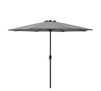 casa.pro Parasol de Jardin Solide Résistant au Rayonnement UV Imperméable Polyester Acier Revêtu par Poudre 300 x 230 cm Gris