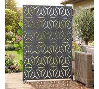 casa.pro Paravent Kilsturd Cloison de Séparation 180 x 120 x 40 cm Clôture Décorative Esthétique pour Extérieur et Intérieur Délimitation d'Espaces Jardin Terasse Acier Gris Anthracite