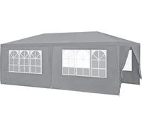 [casa.pro] Pavillon de Jardin Tente Tonnelle Polyétylène Acier Revêtu par Poudre Gris Foncé 600x300x255cm Gris foncé