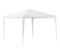 [casa.pro] Pavillon de Jardin Toit Imperméable Tente de Fête Extérieur Tonnelle de Jardin Auvent Plage Camping Réception Cadre en Acier Robuste Résistant UV Polyétylène Blanc 300 x 300 x 255 cm