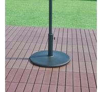 Pied de parasol 'Bionaz' Ø50x5,5 cm Béton 17 kg rond Noir