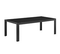 casa.pro Table Basse extérieure en Verre 100 x 50 x 35 cm Noir