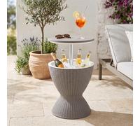 casa.pro Table Glacière Atessa 58 x 49 cm 30L Marron Clair