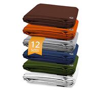 casa pura Bache de Protection Imperméable - Bache Haute Densité 140g/m² | Polyéthylène Tissé & Doublement Laminé | 100% imperméable & Anti-UV | Bleu - 3x5m