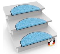 Casa pura Barcelona Tapis d'escalier Shaggy Protection pour marches d'escalier avec gel souple et anges bleus