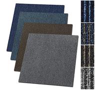 casa pura Dalle moquette sol - Revêtement intérieur | Moquette isolation acoustique Pour bureau & maison | Carreaux autoportants 50x50cm | Bohemia Marron-Beige / 24 Pièces - 6m²
