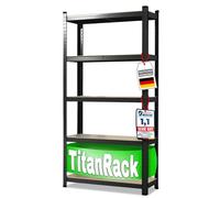 casa pura Étagère pour charges lourdes, 150 x 75 x 30 cm, noire, enfichable, étagère de rangement, système d'emboîtement à monter sans outils