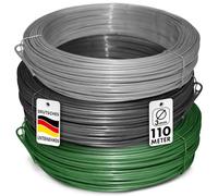 casa pura - Fil de Tension polyvalent - Fil de Liaison - idéale pour solidifier vos Clôtures, travaux de jardinage, bricolage en intérieur et en extérieur - épaisseur : 3,1 mm - Anthracite, 110 mètres