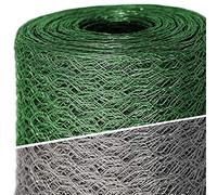 casa pura Grillage Robuste pour clôture de Jardin - Treillis en Fil de Fer zingué résistant aux intempéries, idéal pour Plantes grimpantes, épaisseur 0,8 mm, Maille 13mm - (H) 75cm x (L) 10m Vert