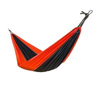 casa pura Hamac de Voyage - Hamac Suspendu | Nylon Hamac Toile de Parachute | pour Jardin, Camping, Randonnée | 200kg de Capacité | Sac de Transport Inclus - Noir (275x140 cm)