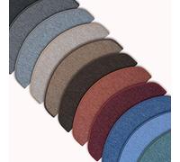 casa pura - Kit de 15 marchettes d'escalier Autocollantes - Tapis d'escalier Surface antidérapante - Nez de Marche Doux et Isolant phonétique - modèle London Rectangulaire 25x65 cm, Terra