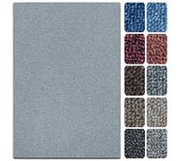 Casa pura London Tapis de salon de cuisine Tapis de chambre à coucher Tapis plat facile d'entretien, Polypropylène, gris clair, 160 x 160 cm