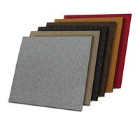 casa pura Lyon Dalles de moquette autoportantes pour bureau et commerce - 50 x 50 cm - Moquette robuste - Avec dos en vinyle antidérapant (marron, 1 pièce)