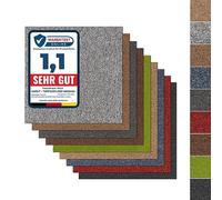 casa pura - Moscou - Dalle moquette bouclée 50X50 - Revêtement Isolant Mur/Sol - Moquette autoplombante pour salon, chambre, bureau - différentes couleurs - Marron Clair, 4 Pièces - 1 m²