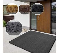 casa pura Paillasson d'entrée en Fibre de Coco Premium, Antidérapant, Tapis d'entrée Usage intensif, Tapis pour l'entrée Absorbant, Dense Velours Résistant (17 mm, 80 x 100 cm, Gris)