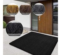 casa pura Paillasson d'entrée en Fibre de Coco Premium, Antidérapant, Tapis d'entrée Usage intensif, Tapis pour l'entrée Absorbant, Dense Velours Résistant (17 mm, 40 x 60 cm, Noir)