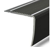 casa pura Profilé d'escalier en aluminium en forme de L 1 pièce, longueur 90 x 3 x 2 cm | Auto-adhésif Nez de marche pour parquet et stratifié angulaire Bronze