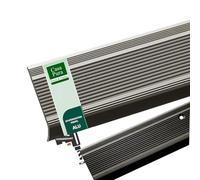 casa pura Profilé d'escalier en aluminium en forme de L 1 pièce, longueur 90 x 3 x 2 cm - Prépercé Nez de marche pour parquet et stratifié angulaire Champagne