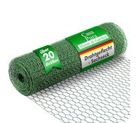 casa pura| Rouleau Grillage Triple Torsion - Maille Fine Hexagonal - Idéal pour protéger Votre Jardin/Vos Animaux, Lapins et Poules | 25 mm Maille | 75 cm x 10 m, Vert