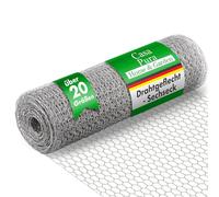 casa pura - Rouleau Grillage Triple Torsion - Maille Fine Hexagonal - Idéal pour protéger Votre Jardin/Vos Animaux, Lapins et Poules - Galvanisé, 75 cm (H) / 25 m (L) / 13 mm Maille