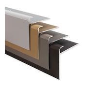 casa pura | Safety | Profil d'angle d'escalier perforé| Nez de Marche Aluminium anodisé | Antidérapant, Robuste, Montage Facile | Profil d'arête d'escalier | Bronze Foncé, Longueur = 100 cm, 1 Pièce
