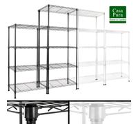 Étagère en métal Rocky 4-5 Étagères Noir 55 x 35 x 110 cm | Charge Max : 250 kg