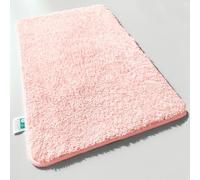 casa pura Tapis de Bain Antidérapant - Tapis de Douche | Tapis Salle de Bain, WC, Toilette, Sortie de Douche | Epais, Absorbant & Moelleux | Microfibre (Rose - 50x80 cm)