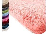 casa pura Tapis de Bain certifié Oeko-Tex 100 - Tapis Lavable pour Salle de Bain - Ultra-Doux - Tapis de Douche Anti-moisissure Andidérapant (Modèle SkyRosa, 50 x 80 cm)