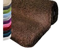 casa pura Tapis de Bain Qualité Premium Oeko Tex | Epais, Moelleux, Absorbant | Lavable en Machine | Nombreuses Tailles et Couleurs | Marron - 50x60cm