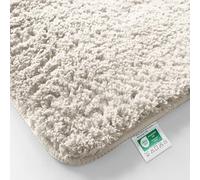 Casa Pura | Tapis de Bain Sky Soft à Poils Longs | Doux et Moelleux Aspect Shaggy | Antidérapant Lavable | Certifié Öko-Tex 100 | Crème, 50 x 60 cm