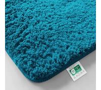 Casa Pura | Tapis de Bain Sky Soft à Poils Longs | Doux et Moelleux Aspect Shaggy | Antidérapant Lavable | Certifié Öko-Tex 100 | Turquoise, 70 x 120 cm