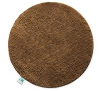 casa pura - Tapis de Bain Ultra-Doux Dos antidérapant - Tapis de Douche Anti-moisissure - Tapis Salle de Bain Absorbant et Moelleux - Paillasson en Microfibre Lavable - Sky, Rond 95 cm Marron