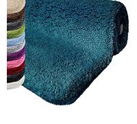 casa pura - Tapis de Bain Ultra-Doux Dos antidérapant - Tapis de Douche Anti-moisissure - Tapis Salle de Bain Absorbant et Moelleux - Paillasson en Microfibre Lavable - Sky, 80 x 150 cm Turquoise