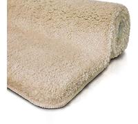 casa pura - Tapis de Bain Ultra-Doux Dos antidérapant - Tapis de Douche Anti-moisissure - Tapis Salle de Bain Absorbant et Moelleux - Paillasson en Microfibre Lavable - Sky, 50 x 80 cm Beige