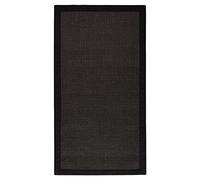 Casa Pura Tapis en sisal Amazonas avec bordure de coton Envers antidérapant en latex Plusieurs couleurs et tailles Gris, Latex Coton, Noir , 160x230cm