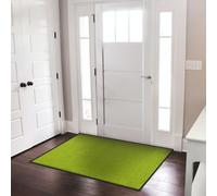 casa pura - Tapis Entrée Intérieur Rhine - Tapis Antidérapant et Anti-salissures - Paillasson de propreté Interieur et extérieur - Tapis de Porte Lavable et Ultra Absorbant (Vert-Citron 90x150 cm)