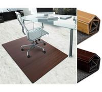 casa pura® Tapis Protection Sol Bambou Sous Chaise Bureau, Rectangulaire
