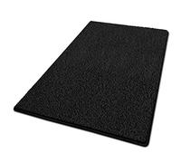 Casa pura Tapis Shaggy Barcelona doux à poils longs pour salon, chambre et chambre d'enfant avec anges bleus et différentes tailles modernes., Polypropylène, Noir , 160 x 230 cm