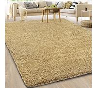 Casa Pura - Tapis Shaggy Poil Long, Doux et épais - Qualité Allemande - Grand Tapis pour Salon, Couloir et Chambre - Barcelona, 200x300 cm, Beige