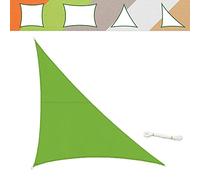 casa pura | Voile d'ombrage avec kit de Fixation Inclus | Idéal pour Jardin, Balcon et Terrasse | Imperméable et Respirant | Grand Choix de Formes | 5 x 5 x 7 m, Hydrofuge/Vert Pomme