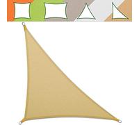 casa pura | Voile d'ombrage avec kit de Fixation Inclus | Idéal pour Jardin, Balcon et Terrasse | Imperméable et Respirant | Grand Choix de Formes | 3,6 x 3,6 x 5,1 m, Hydrofuge/Sable