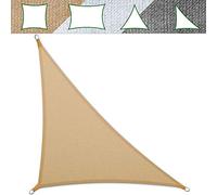 casa pura | Voile d'ombrage avec kit de Fixation Inclus | Idéal pour Jardin, Balcon et Terrasse | Imperméable et Respirant | Grand Choix de Formes | 3,6 x 3,6 x 5,1 m, Respirant/Sable