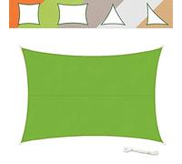 casa pura | Voile d'ombrage avec kit de Fixation Inclus | Idéal pour Jardin, Balcon et Terrasse | Imperméable et Respirant | Grand Choix de Formes | 5 x 7 m, Hydrofuge/Vert Pomme