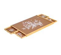 Casa pura Yukon Table puzzle avec tiroirs, 76 x 57 cm pour puzzle jusqu'à 1000 pièces, planche à puzzle portable en bambou et MDF
